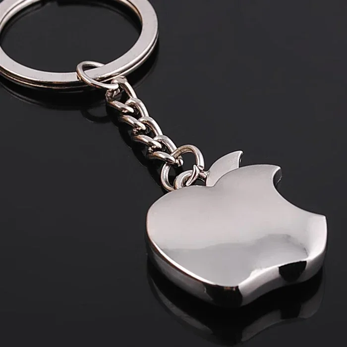 Fashion Novelty Souvenir Metal Apple Key Chain Creative Gifts Apple Keychain Key Ring Trinket Man Car Keyring Woman Bag Charms