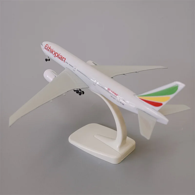 

20cm Alloy Metal AIR Ethiopian Boeing 777 B777 Airlines Diecast Airplane Model Airways Plane Aircraft With Wheels Landing Gers