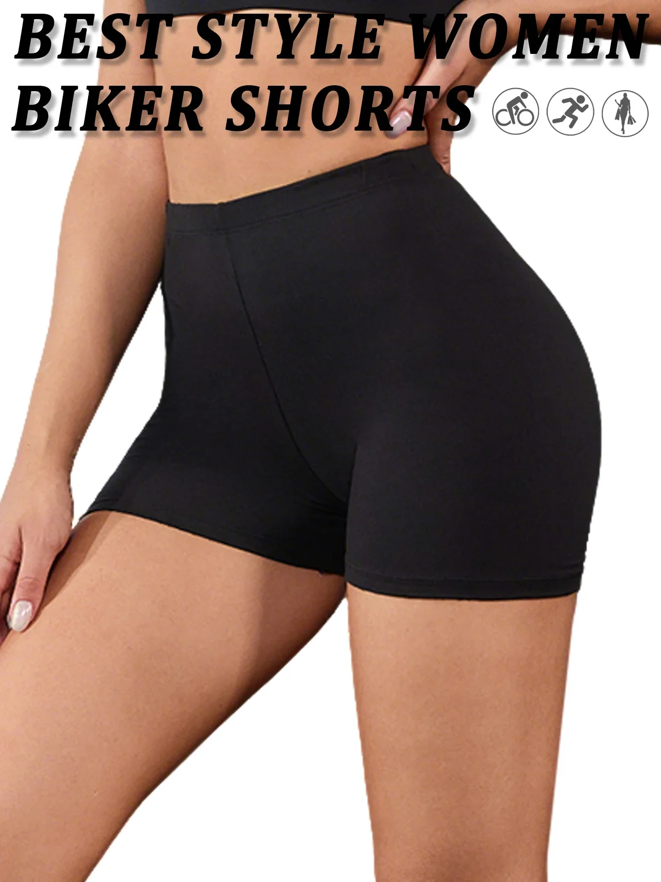 Biker กางเกงขาสั้นผู้หญิง Super Soft No See Through ออกกําลังกายโยคะวิ่งขี่จักรยาน Push Up Gym ฟิตเนสกางเกงขาสั้นผู้หญิง Activewear