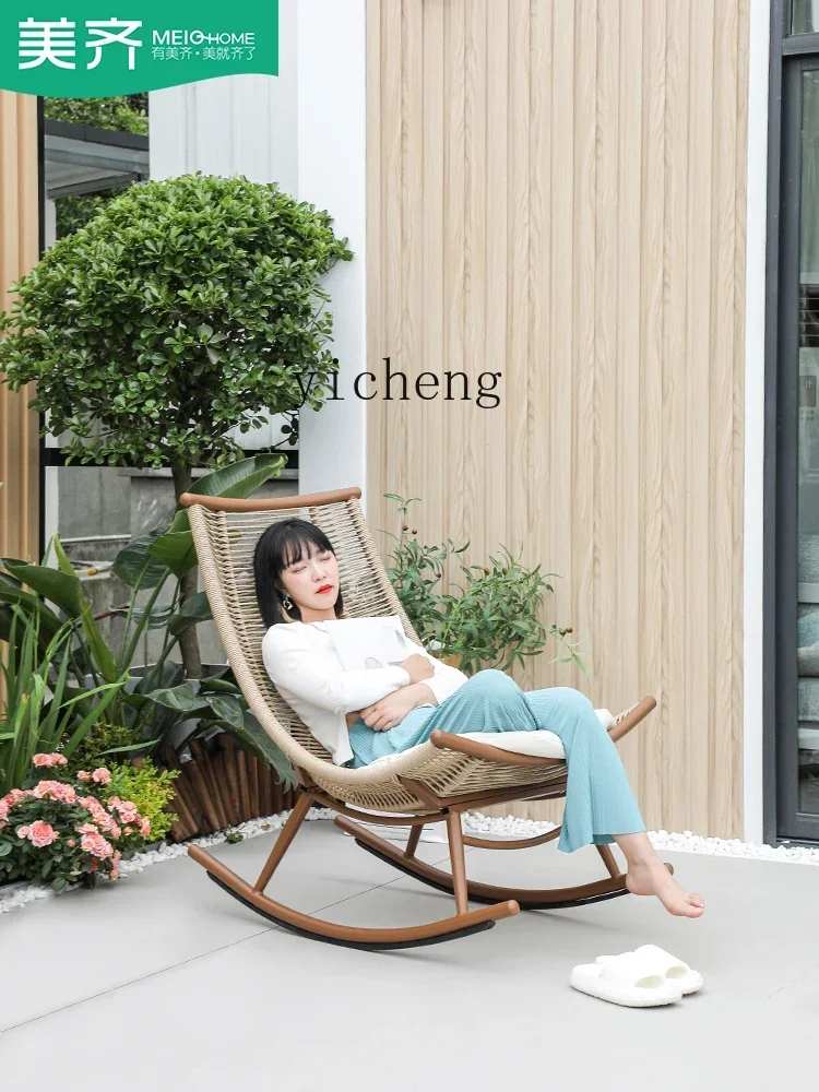 

YZ rocking chair recliner adult garden balcony home leisure outdoor garden chair