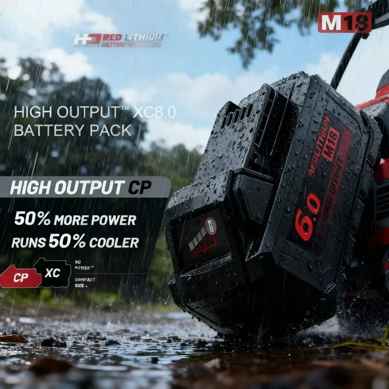 Originální baterie pro Milwaukee M18 6.0/8.0Ah, vyrobeno s vysoce výkonnými články 18650 pro 48-11-1815 2604-202604-22 Všechny nástroje M18 - náhled 4