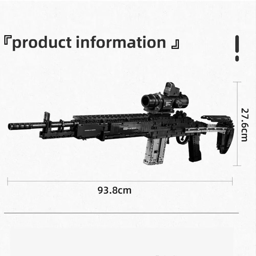 Schimmel Koning 14026 Ww2 Militaire Pistool MK14 Battle Rifle Simulatie Gun Model Bouwstenen Wapen Bricks Speelgoed Set voor Kinderen Geschenken