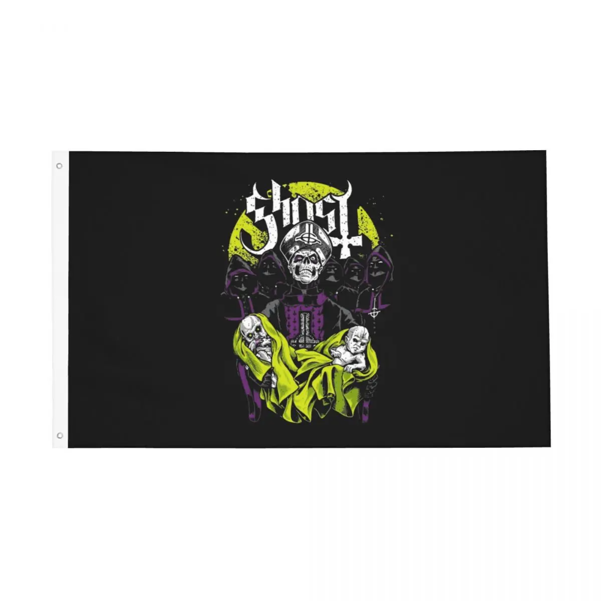 Ghost Band Flags Fade Proof Outdoor Banner Heavy Metal Polyester Home Room Dorm Wall Decor 3x5 FT