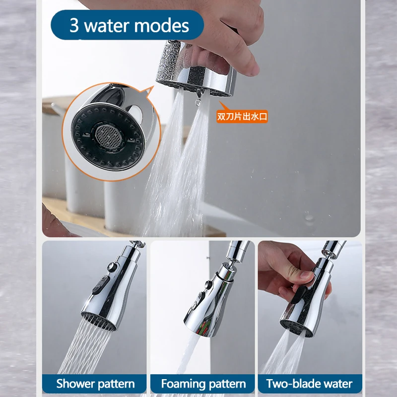 Kitchen pull-out Faucet Nozzle Filter Durable Water-saving sink Multi-function Pull-out Nozzle Kitchen Sink Faucet Replacement a