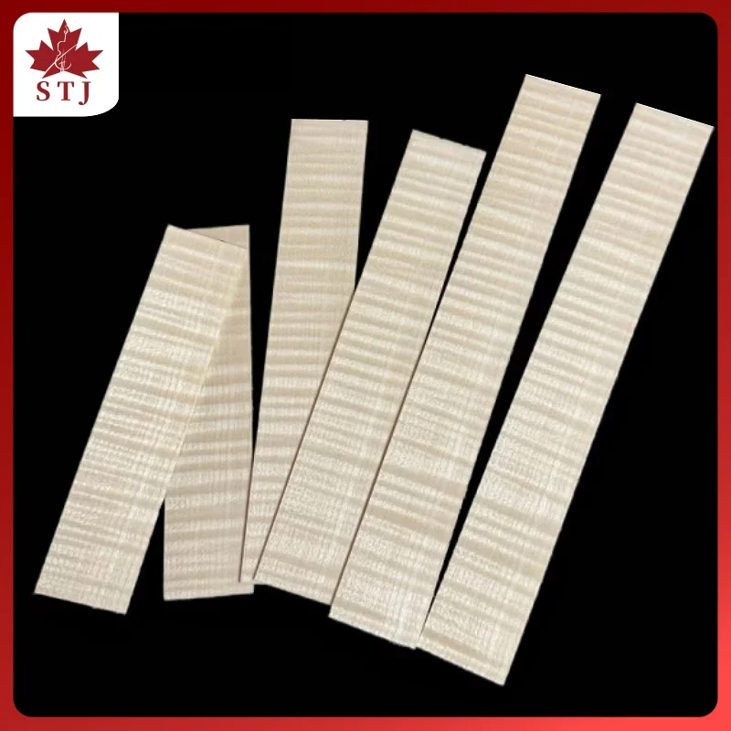 10pcs Flamed Maple Violin Rib Side Violin Side Blanks Sheets Tiger Pattern Flames Maple Wood Flame Maple Violin Rib Side Strip