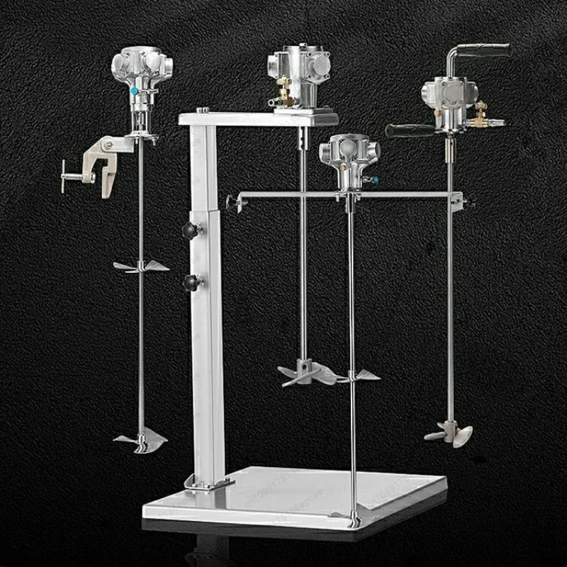 Industrial Pneumatic Paint Mixer 5 Gal/60L - Adjustable RPM Air Agitator for Ink, Glue, Chemical Stirring