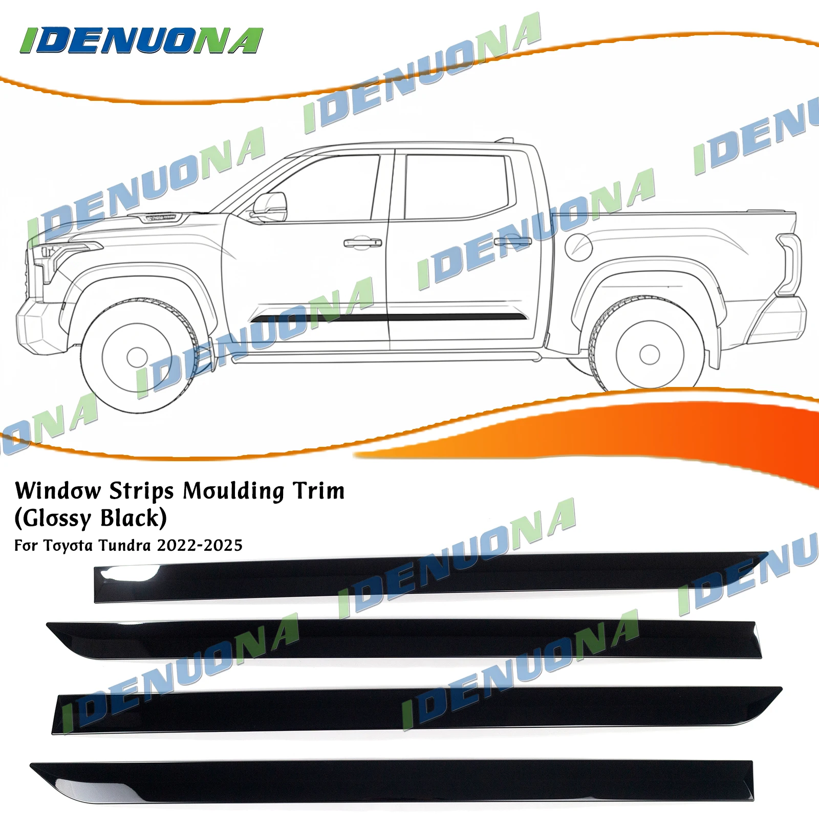 

For Toyota Tundra 2022-2025 Car Exterior Door Moulding Trim Lower Strip Sticker Decoration