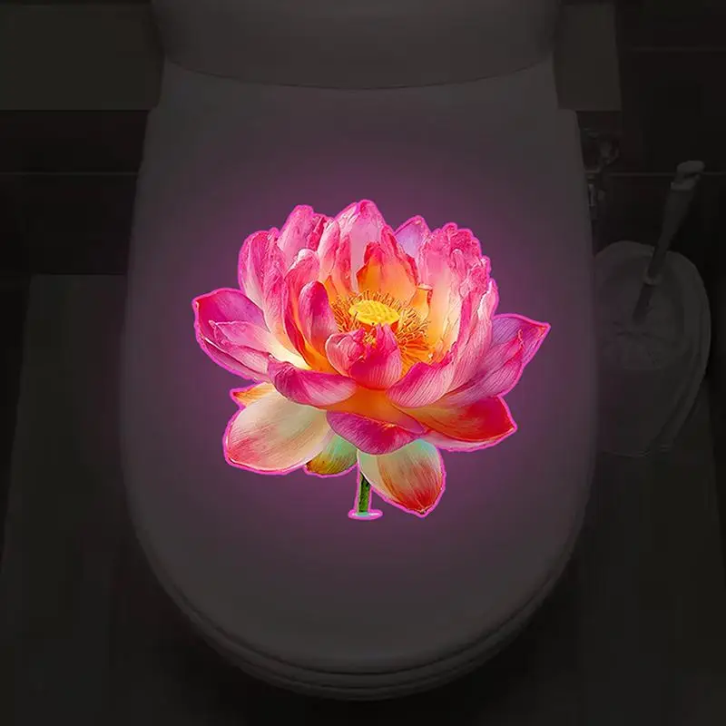 Glow In The Dark Toilet Stickers Removable Luminous Self Adhesive Decals for Home Kid Bathrooms