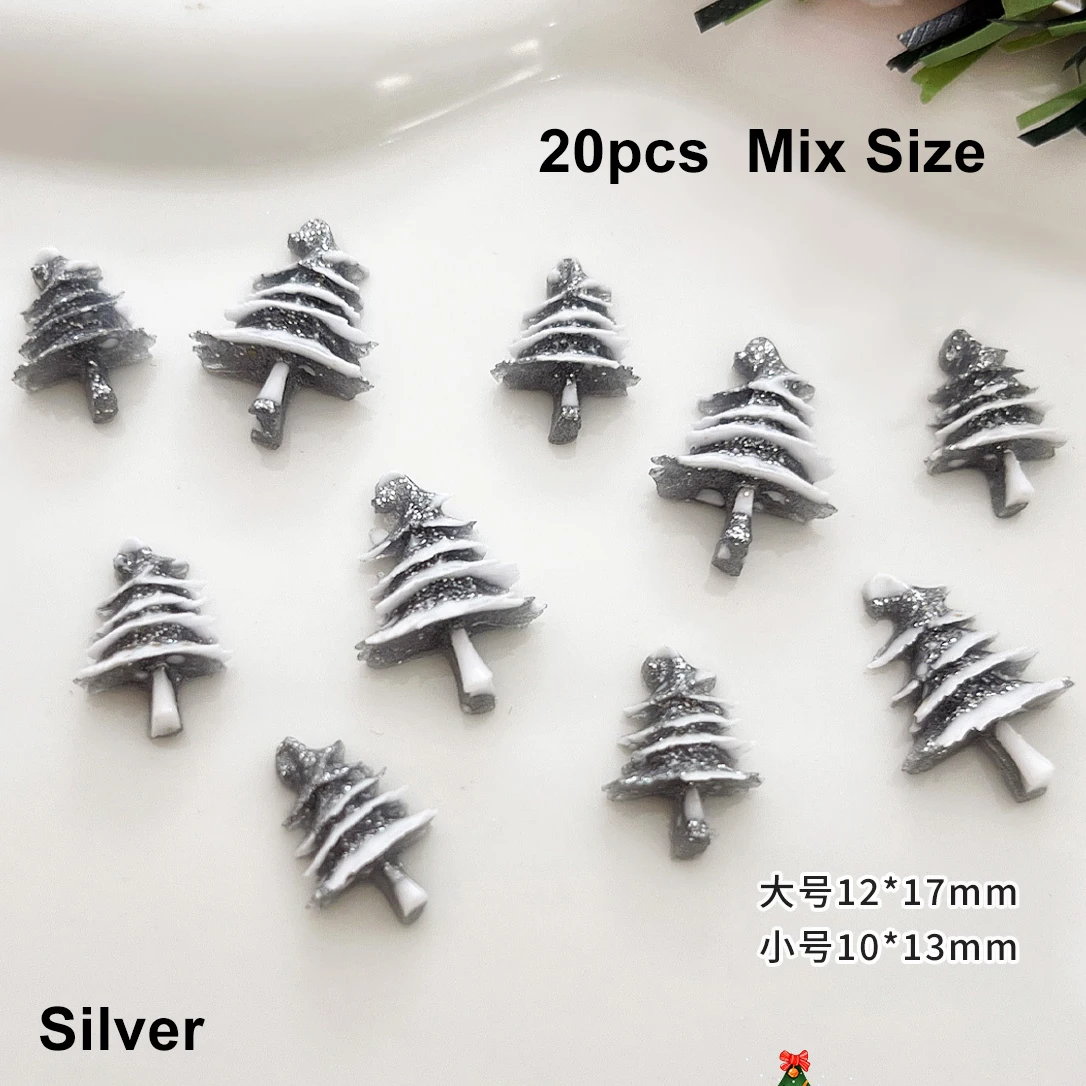 Retro albero di Natale fiocco di neve strass rosso verde palla ghirlanda bowknot perla stella ciliegia accessori per nail art decorazioni strumenti