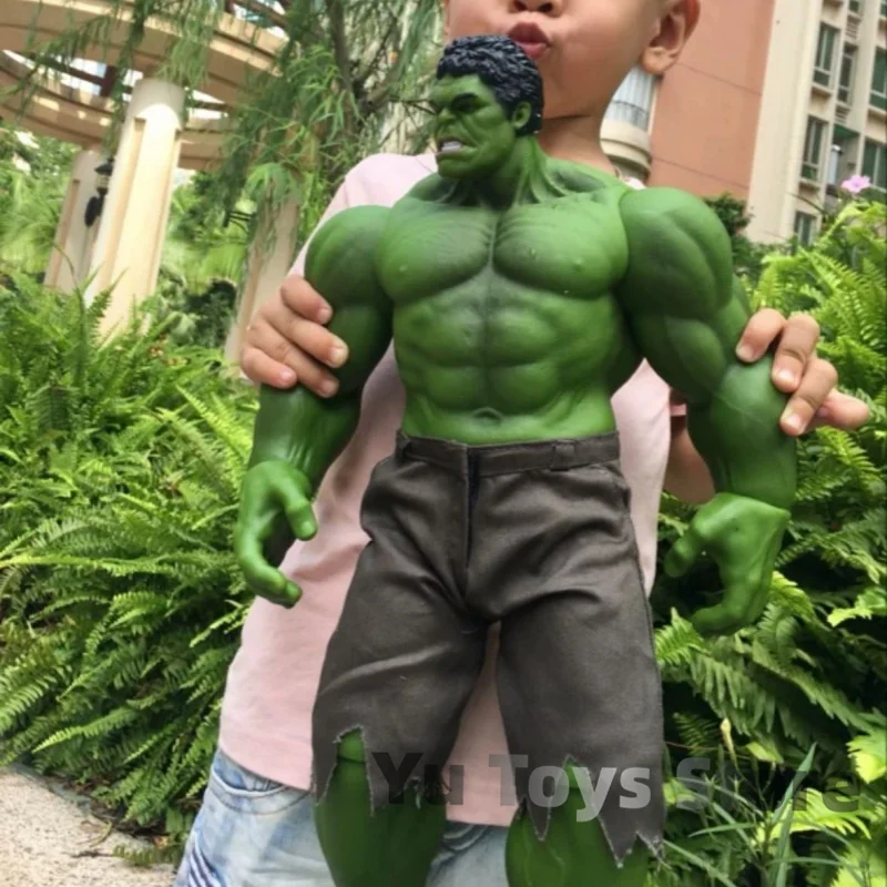 55cm Large Marvel Anime Figures Hulk Action Characters Desktop Ornaments Model Boy Collection Toys Children'S Christmas Gift