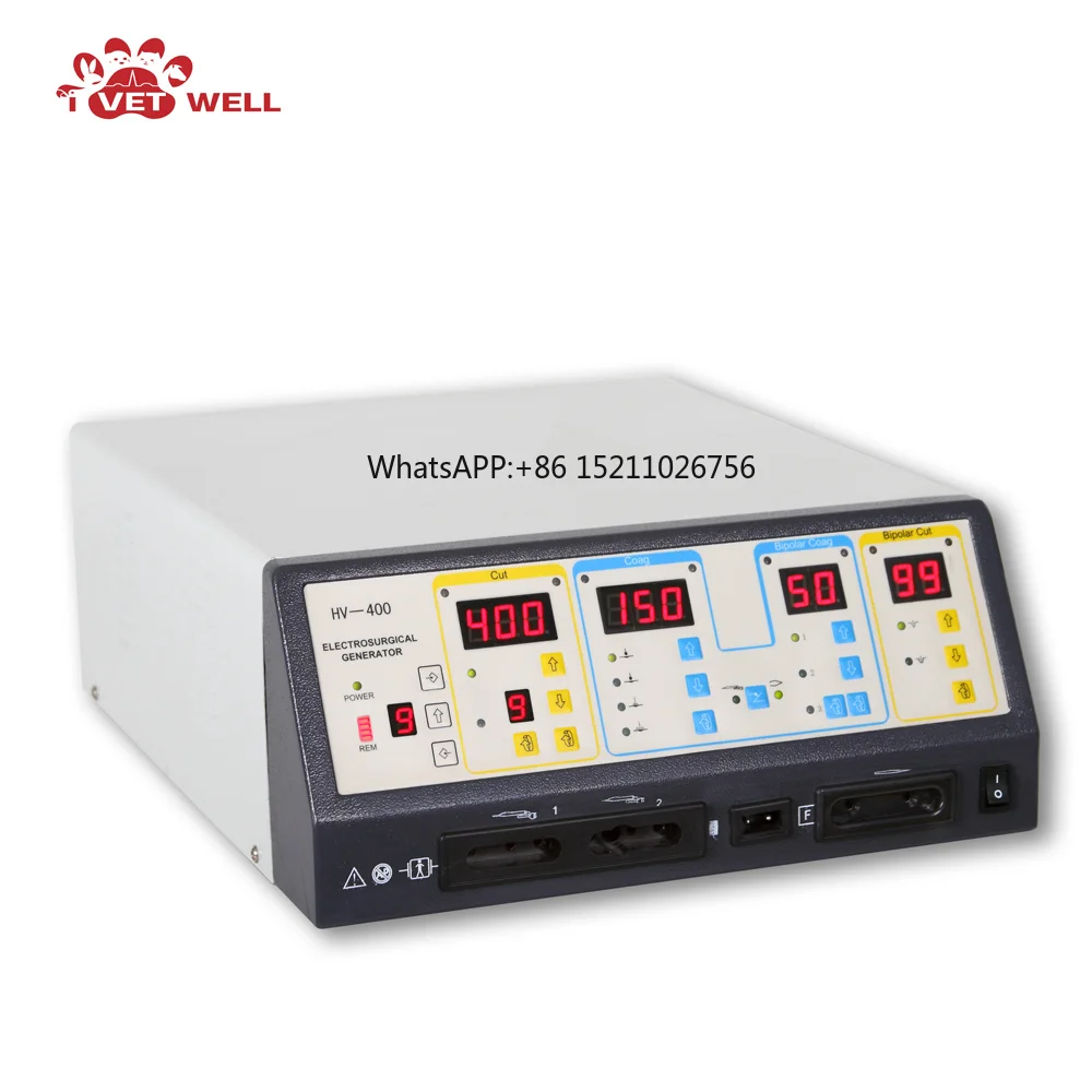 Professional Ivetwell IVT-HV400 Electric Electrosurgery Generator Vet Diathermy Machine Digital Control System Veterinary