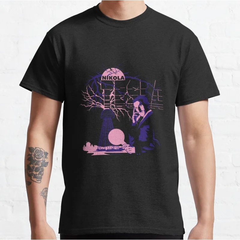 

Nicola wardenclyffe tower Science Engineer physics Graphic T Shirts for men large size mens clothing Adult S-6XL tops