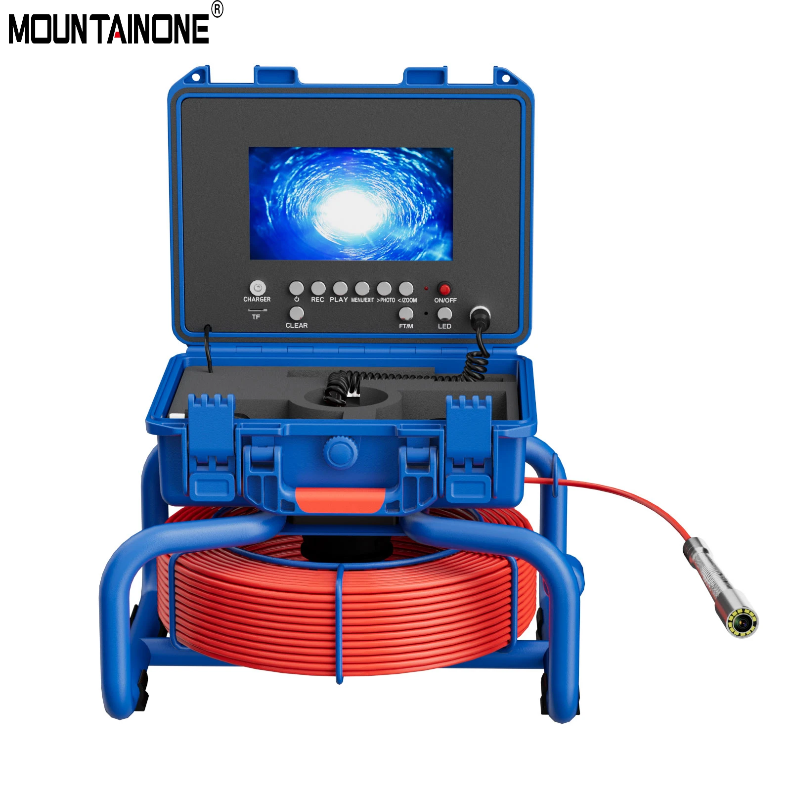 Sewer Pipe Inspection Camera Drain Sewer Pipeline Industrial Endoscope DVR Video Recording 7inch 20/30M Cable With Meter Counter