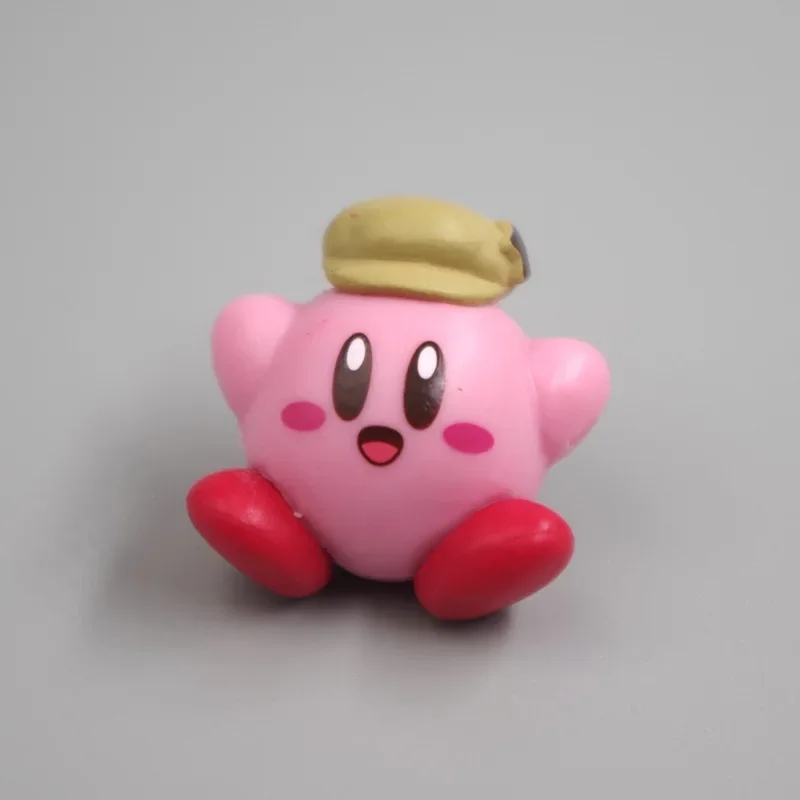 Różowa gwiazda Kirby Kawaii Anime 3Cm rysunek lalka ciasto dekoracyjna dekoracja Model czapka wojskowa świąteczne zabawki prezenty dla dzieci