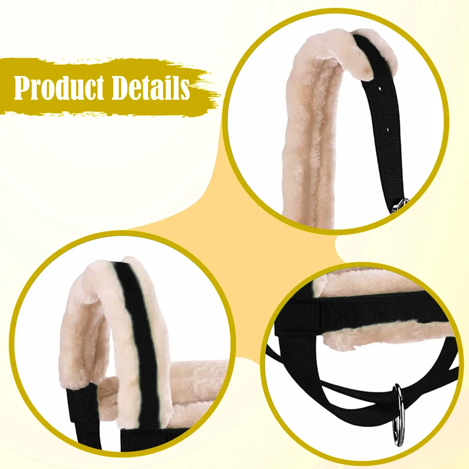 رسن البقرة مع حبل رئيسي لـ Bull Bridle يظهر ملحقات الاستخدام اليومي