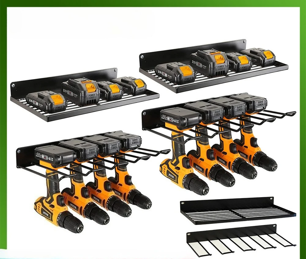 

Cross-border Wall Hand Drill Storage Rack, Repair Tool Finishing Bracket, Wall-mounted Electric Pistol Drill Suspension Rack