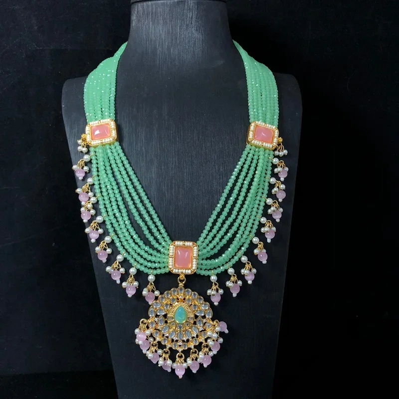 Bohemian Earrings for Women Candy Color Tassels Palace Style Vintage Jewelry Set Hyperbole Elegant Necklace Aretes De Mujer