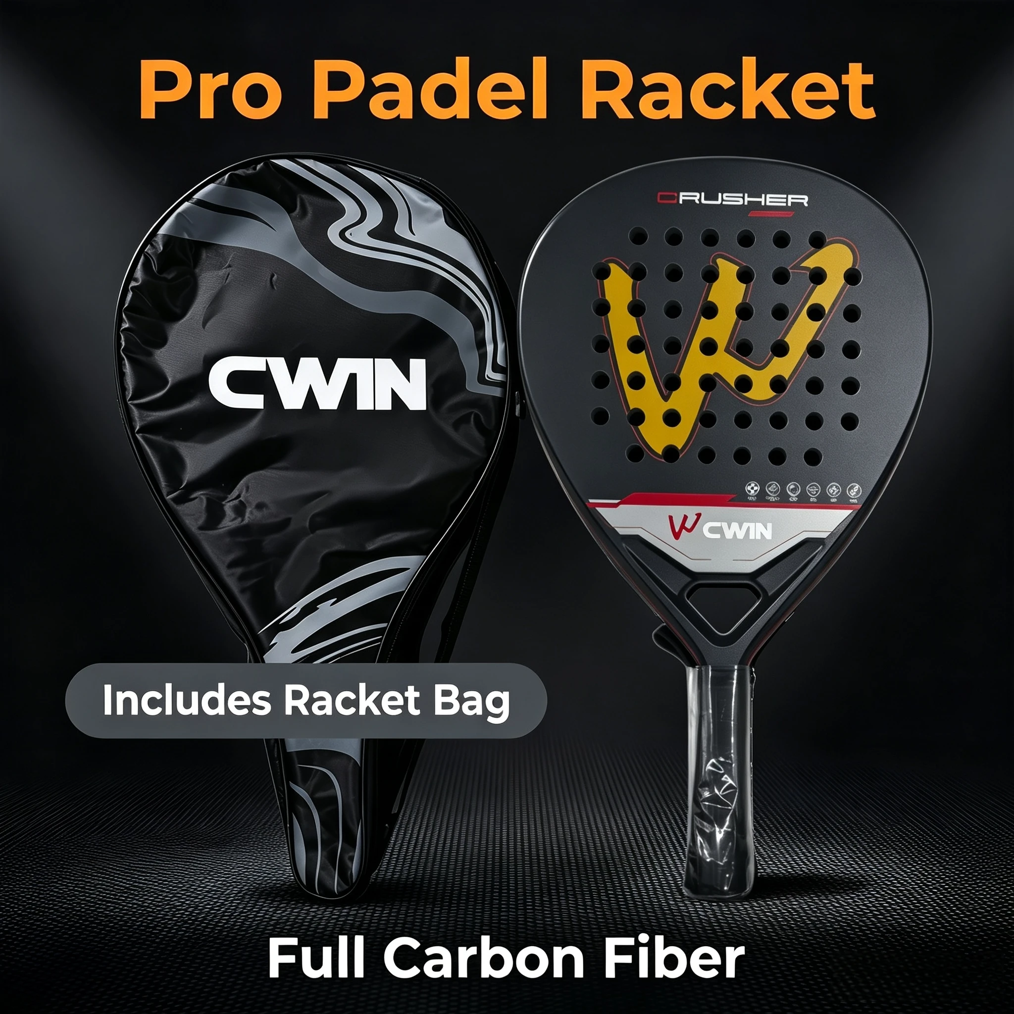 cwin-full-carbon-padel-racket-eva-foam-core-precision-control-padel-tennis-racquet-comfortable-feel-for-professional-players