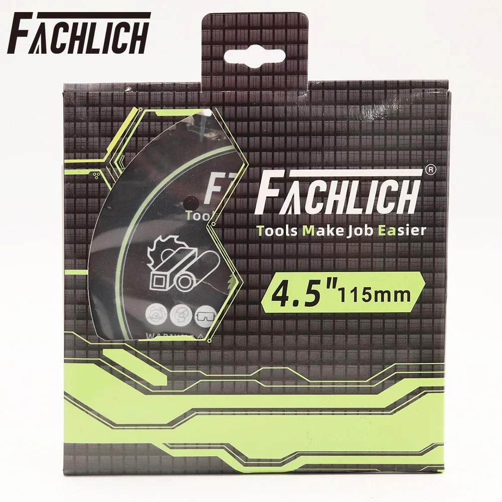 Disco de corte de metal de fachlich hss dia115mm/4.5 Polegada placa de plástico de cobre drywall placa de corte seco de alumínio viu lâmina furo 9.5mm