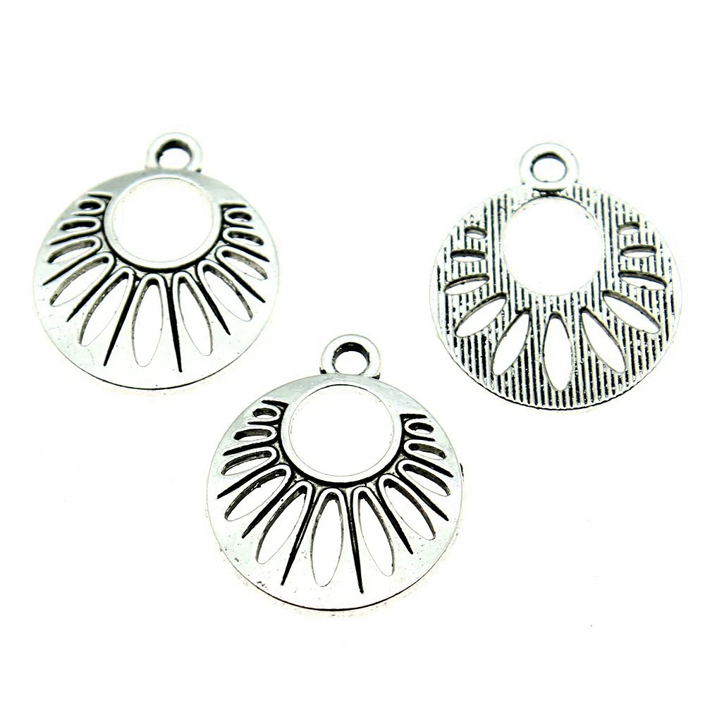 Accesories Flower Charms Jewellery Making Supplies 19x23mm 10pcs