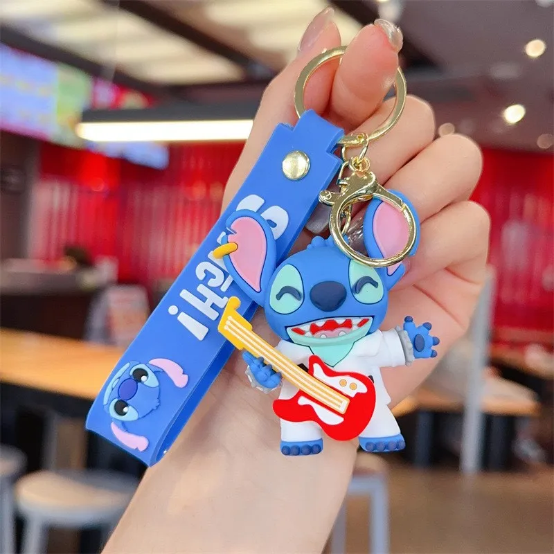 1/6pcs Lilo & Stitch Speelgoed Sleutelhanger Anime Stitch Cartoon Sleutelhanger Zoete Engel Keychians Vrouwen Auto Sleutelhanger meisje Verjaardagscadeau