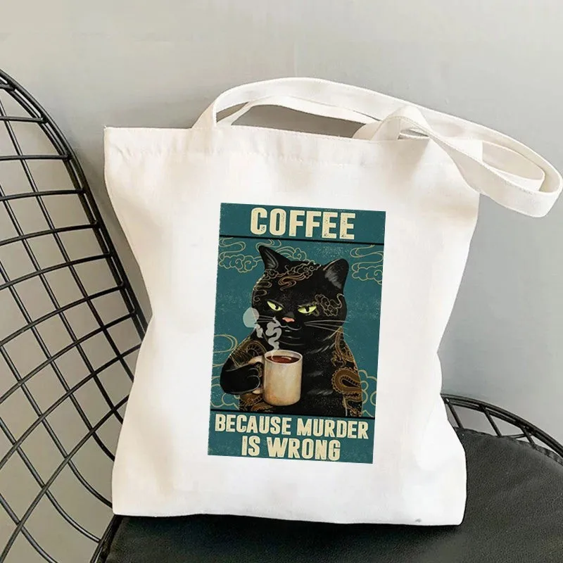 

Сумка-шоппер Harajuku из холщовой ткани с принтом, на плечо и в руке, модная многоразовая сумка для женщин, китайский бренд