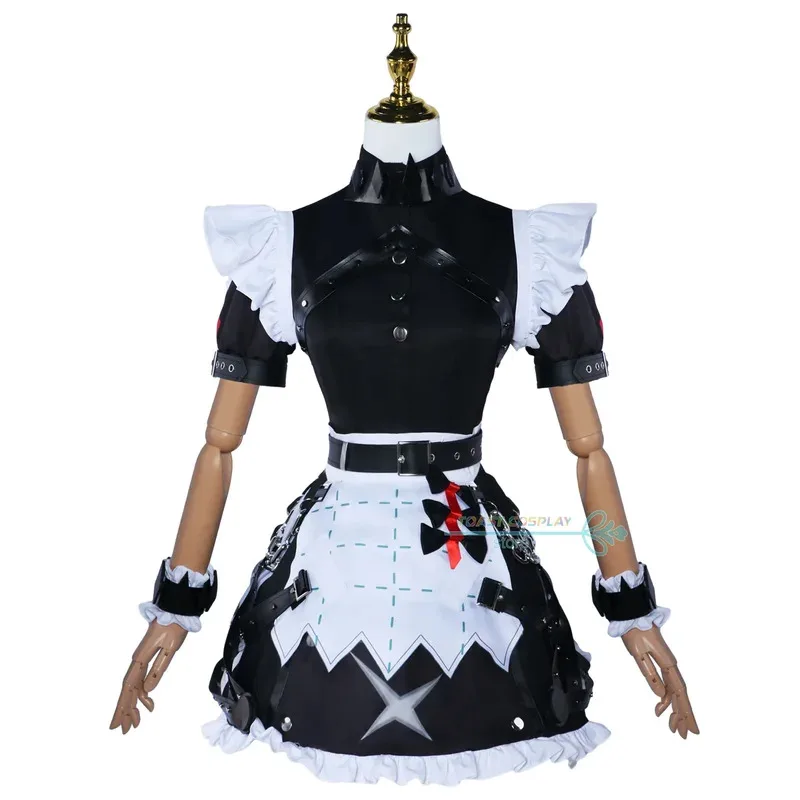 Ellen Joe Gioco Cosplay Zenless Zone Zero Ellen Joe Costume Cosplay Vestito da cameriera Zenless Zone Zero Dress Tail Abiti da festa