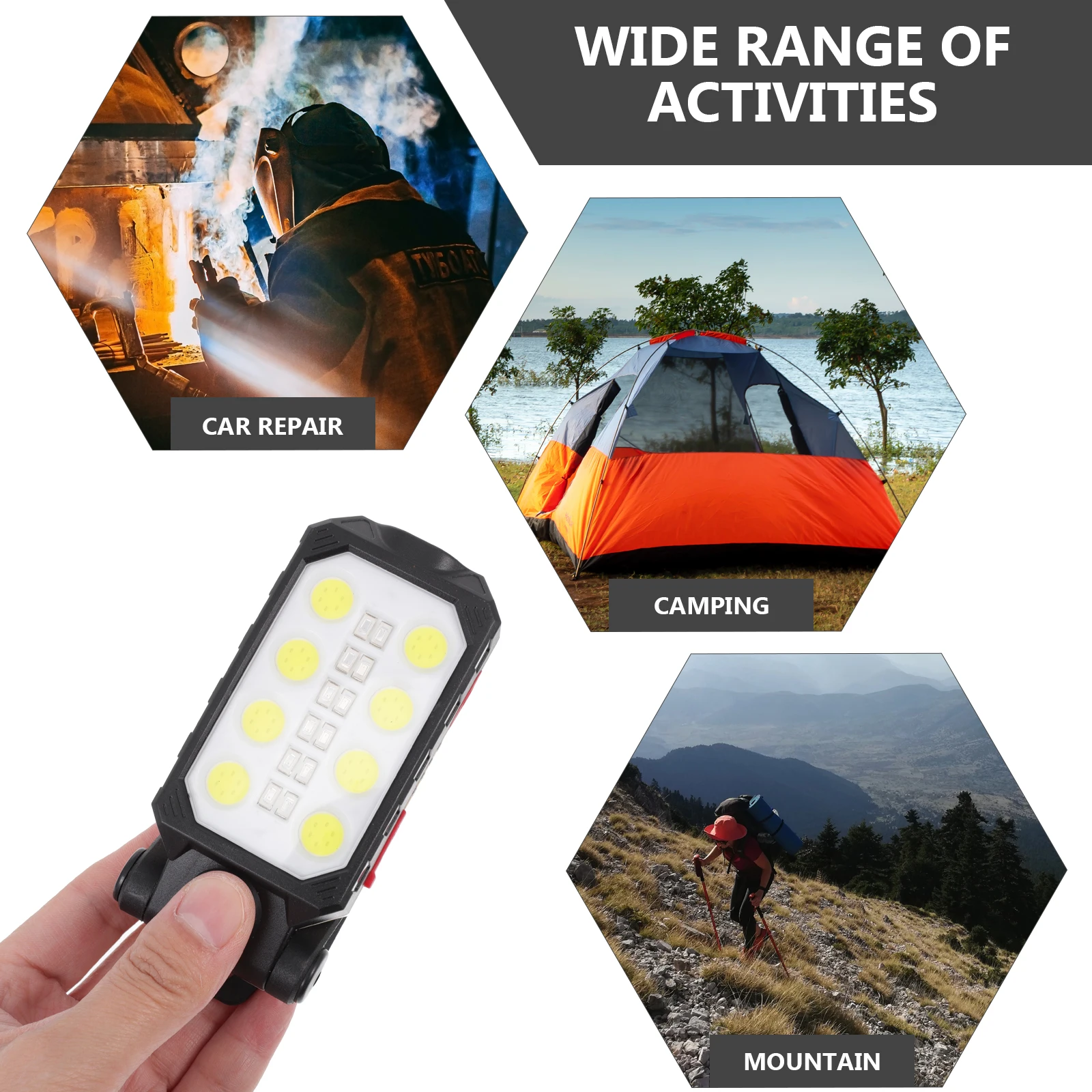 

USB Charging Work Light Camping Night Rechargeable Tent Lights Lamp Led Abs Outdoor
