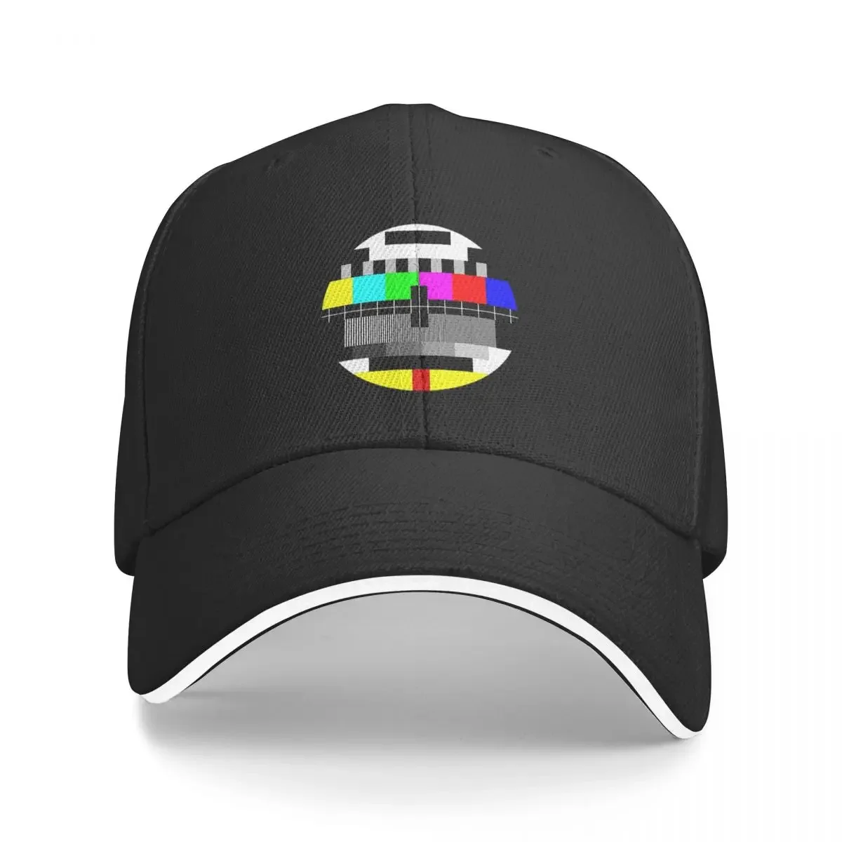 90's TV Test Pattern Cap Casual Baseball Caps Adjustable Hat Hip Hop Summer Unisex Baseball Hats Customizable Polychromatic