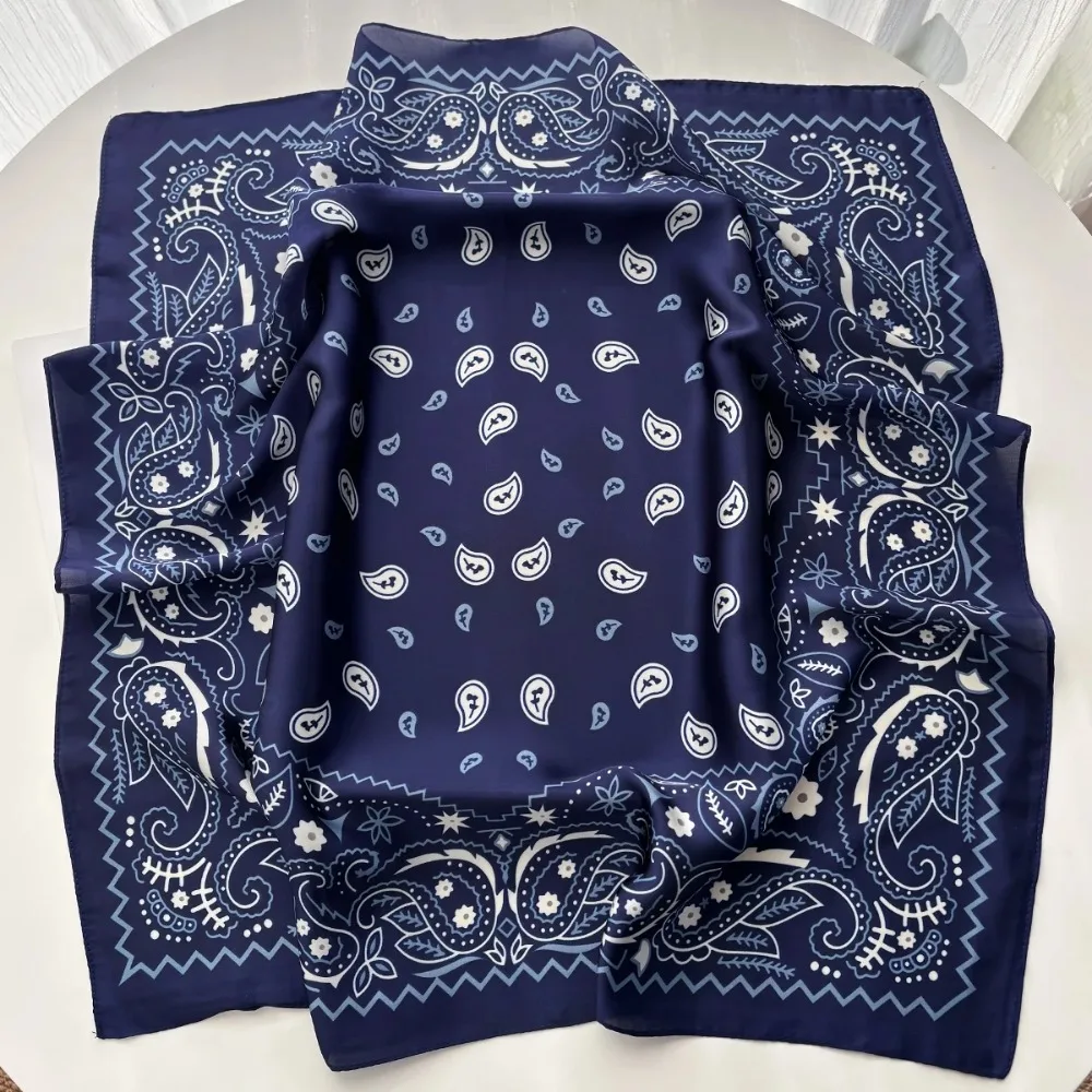 Paisley-Design Bedruckter Schal Seidenimitat-Schal Damen Quadratische Haarbänder Foulard Damen-Bandana Halstuch Stirnbänder 2026 Neu – Detail 5
