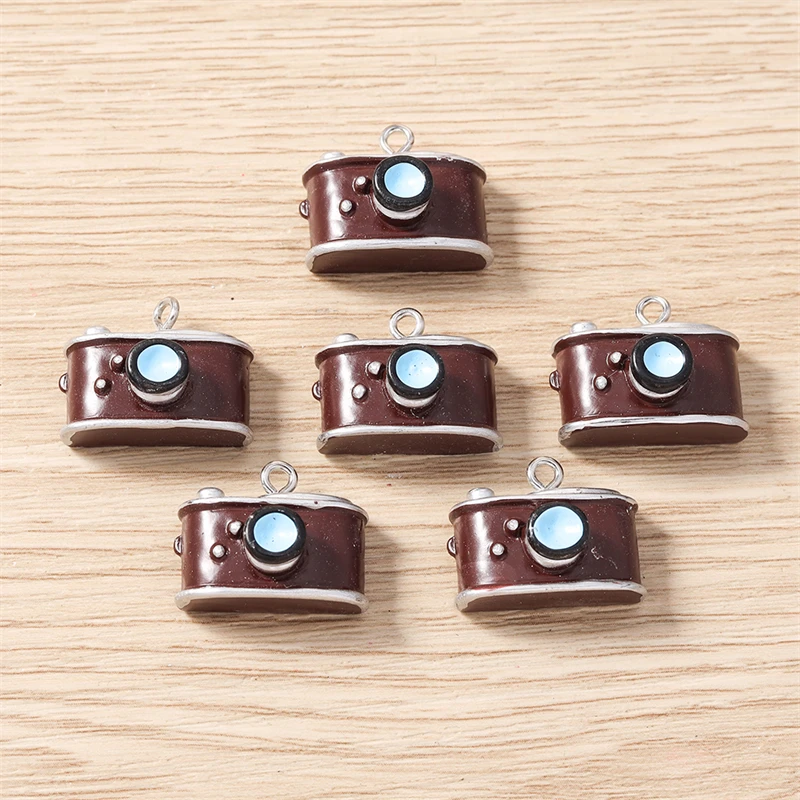 10 Stück 21x16mm Niedliche Kamera-Anhänger aus Harz für Schmuckherstellung, Ohrringe, Halsketten, Armbänder, Zubehör, DIY-Bastelarbeiten, Geschenk – Detail 5