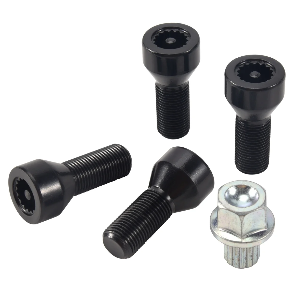 

A54R-M14 x 1.25 Car Wheel Locking Bolts Wheel Hub Nut Anti-Theft Screw with Key Car Anti-Theft Screw for BMW- R50 1 2 3 4 5 6