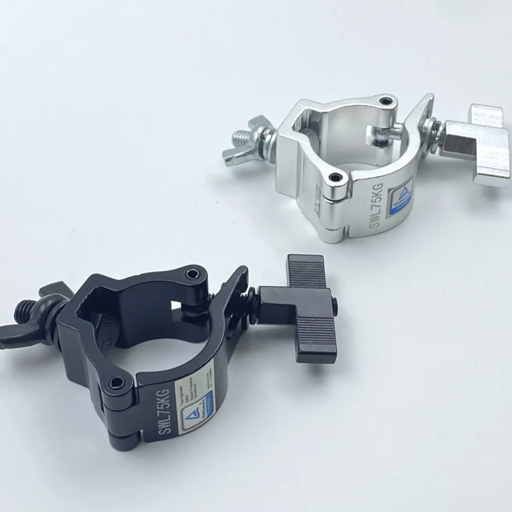 OD 35–38 mm Rohrschelle T-Mutter Schnellspannrohr Halbkupplungen Aluminiumlegierung Truss Mount Clamp Bühnenflügelknopf Easy Lock Klemmen