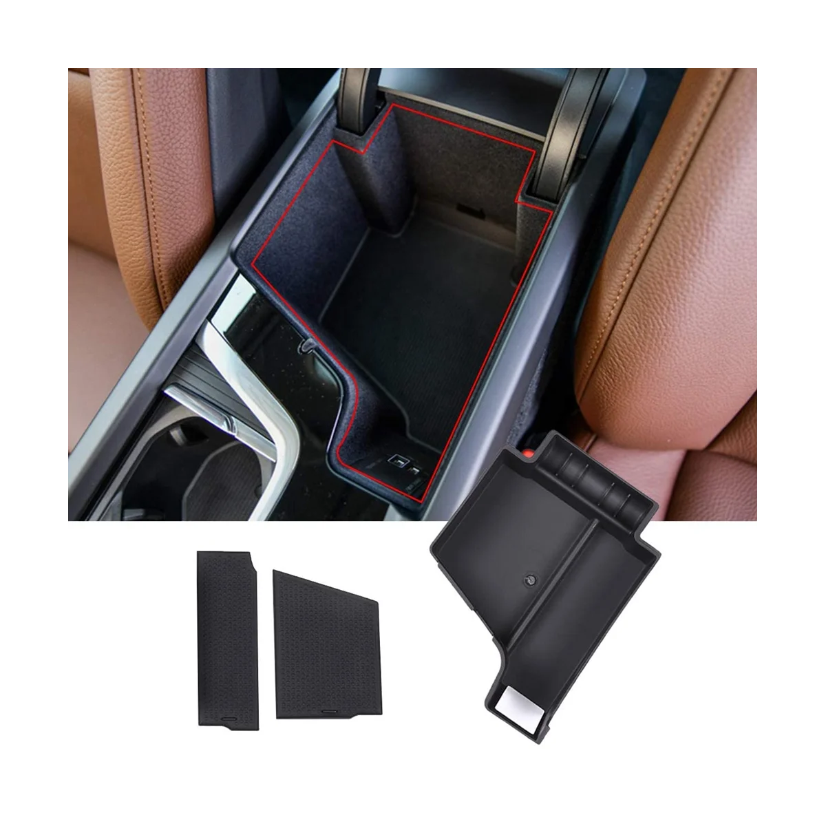 Center Console Armrest Storage Box Organizers Tray for Volvo S90 XC90 V90CC 2017-2022 XC60 2018-2022 Accessories