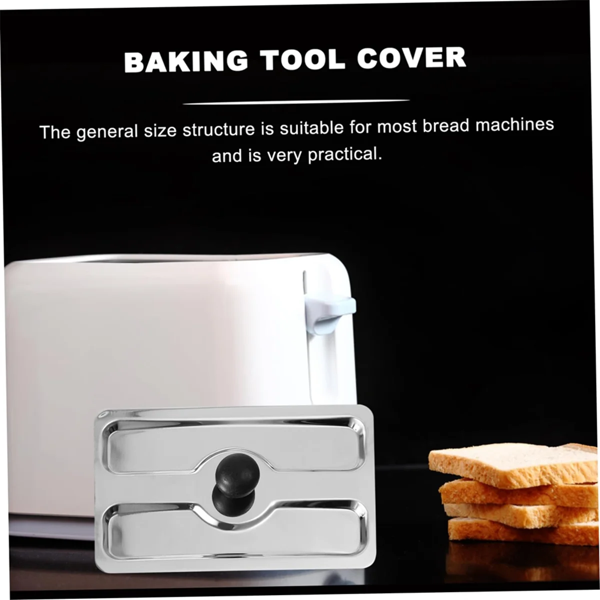 A61T-Toaster Cover Toaster Upper Cover Professional Toaster Glass Cake Dome Bread Machine Parts Loaf Pan Lid Appliance Parts