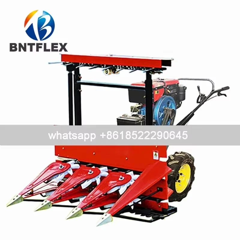 

8hp diesel engine 100cm Small hand-push household wheat, corn maize Harvesting, multifunctional Walking tractors with harvester