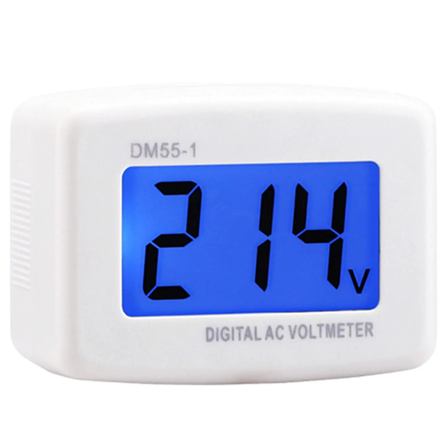 AC 110V 220V LCD Digital Voltmeter DM55-1 Voltage Tester Detector Meter EU/US Plug Volt Power Monitor with Blacklight Panel