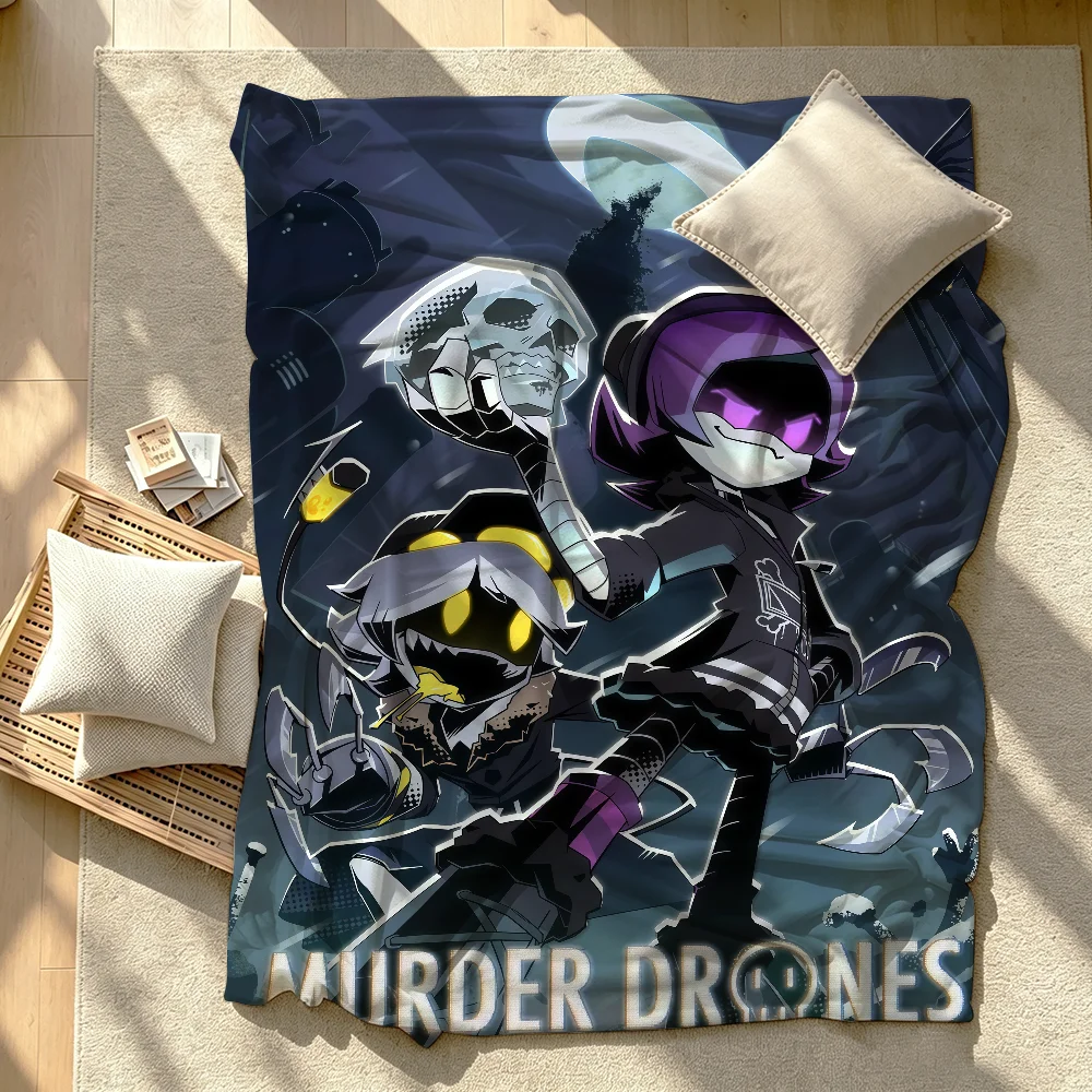 Murder Drones Dystopian Blanket Soft Warm And Thick Perfect For Bedroom Living Room Bed Sofa Camping Picnic Office Gift