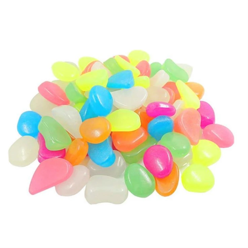 25/50pcs Glow in the Dark Garden Pebbles Glow Stones Rocks for Walkways Garden Path Patio Lawn Garden Yard Decor Luminous Stones