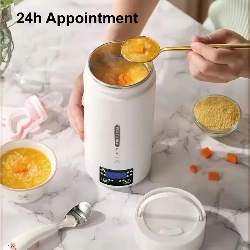 800ml Multi-function Electric Stew Cup 304 Stainless Steel Electric Kettle Travel Boil Water Cups teapot Appointment Health Cup