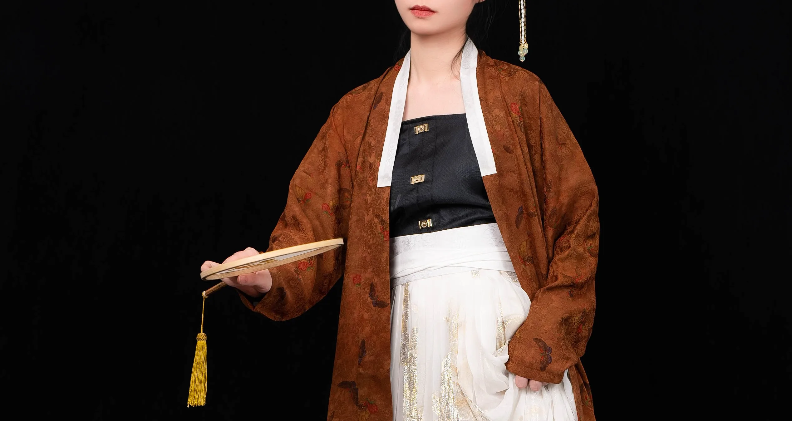 

Bla White Bamboo Le Patterned Hanfu Inner Wear Top Summer Bal Polyester Cotton Blend Tube Bra Strap Main Waist