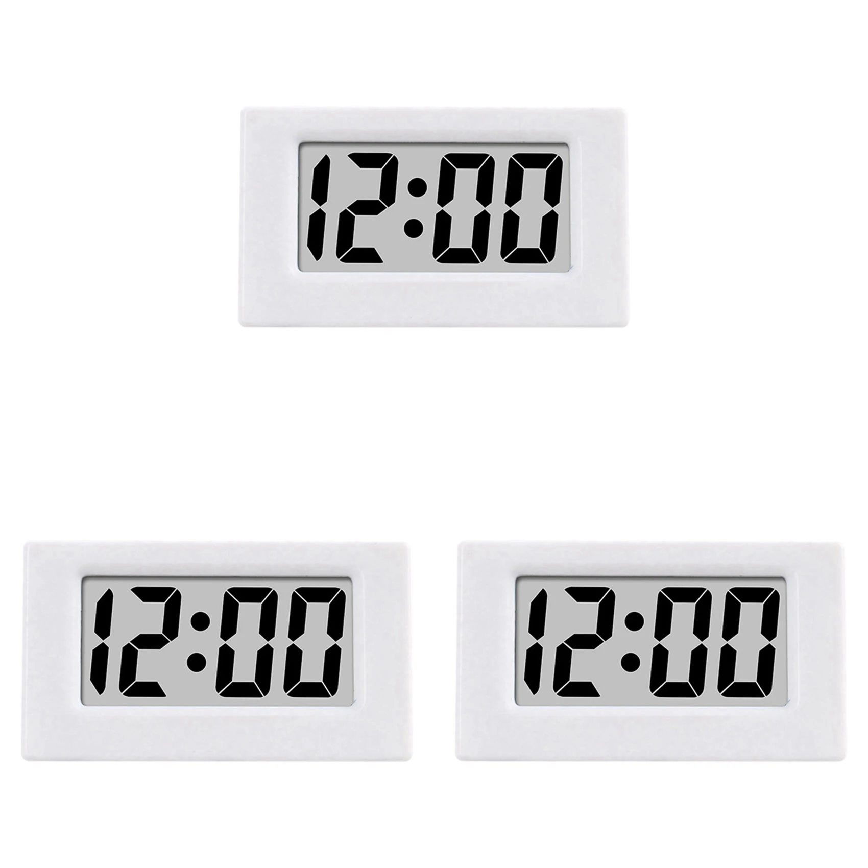 A37T-3X Mini Clock Triangle LED Screen Lectronic Digital Alarm Screen Desktop Clock For Home Office Table Bedroom Decor White