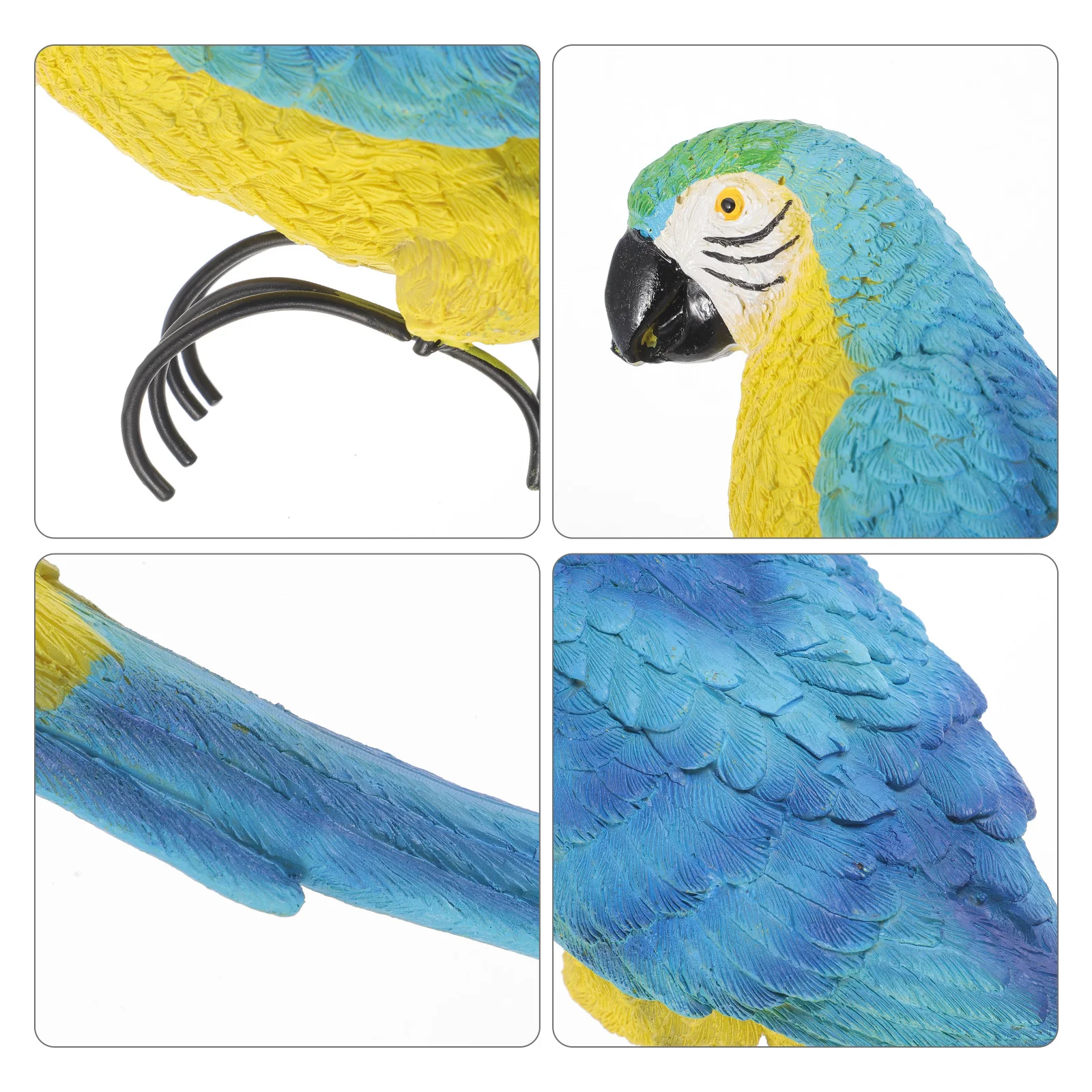 

Lifelike Artificial Parrot Garden Decoration Colorful Resin Bird Ornament Outdoor Plant Pot Decor Spring Bird Statue