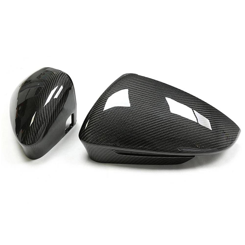 

Car Rearview Mirror Cover with Auxiliary Hole Rearview Mirror Cover for Q5 E- Carbon Fiber Reversing Shell