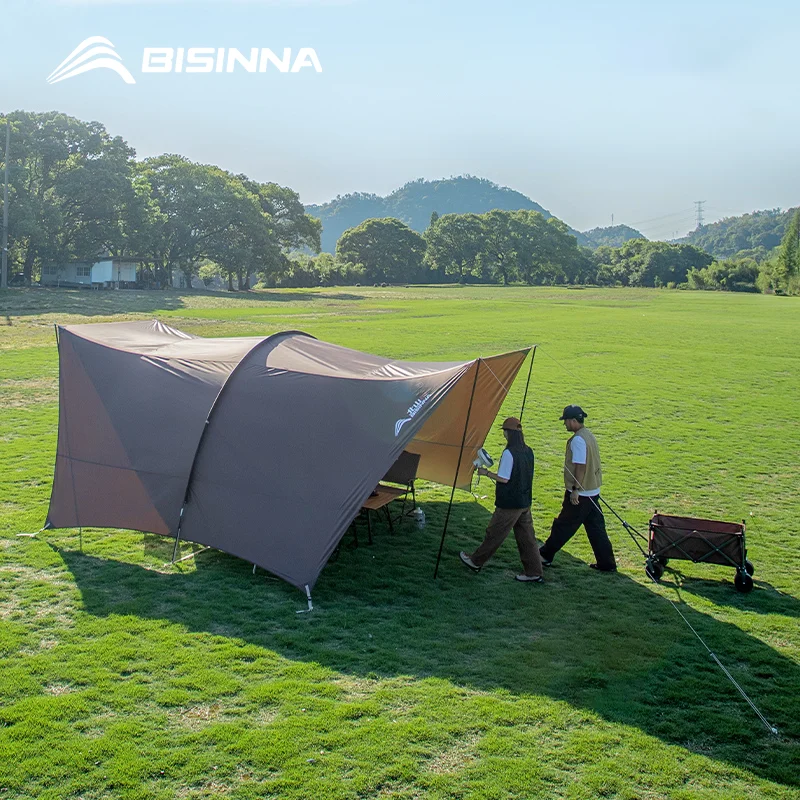 BISINNA 屋外キャンプ折りたたみポータブルトンネル大型キャノピー
