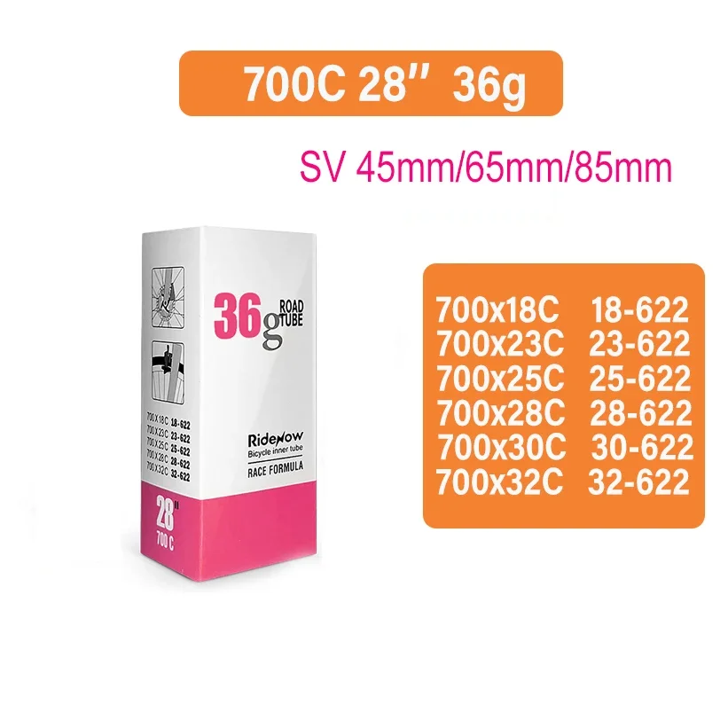 RideNow دراجة الأنبوب الداخلي 700c الطريق الجبلية الحصى 26 بوصة 28 بوصة 29 بوصة خفيفة الدراجة الأنبوب الداخلي صمام فرنسي 45 مللي متر #3