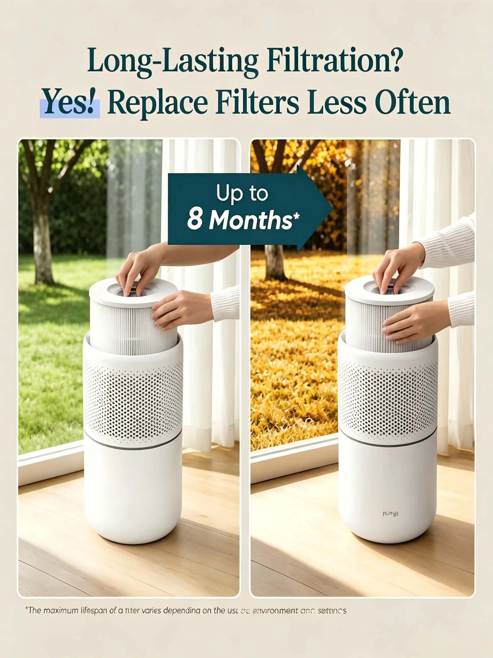 Replacement Filter Compatible with Levoit Core 300S / Core 300 / Core P350, 3-in-1 H13 True HEPA Air Purifier Filter, High-Effic view 2