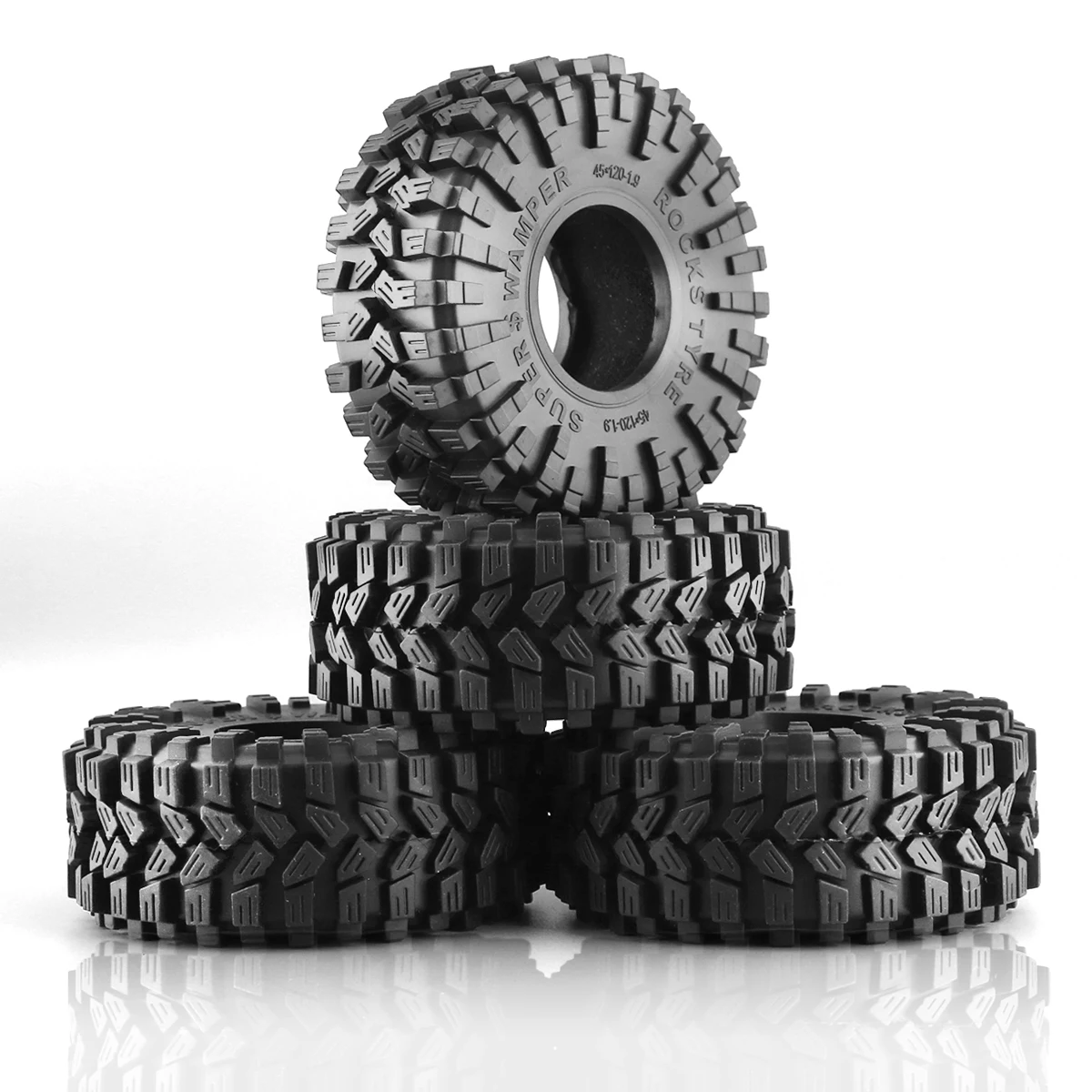 

1.9 RC Crawler Tires 120mm Rubber 1/10 Scale Mud slingers Tyres For Traxxas TRX4 Axial SCX10 SCX10 II RC4WD D90 D110 TF2 Tamiya