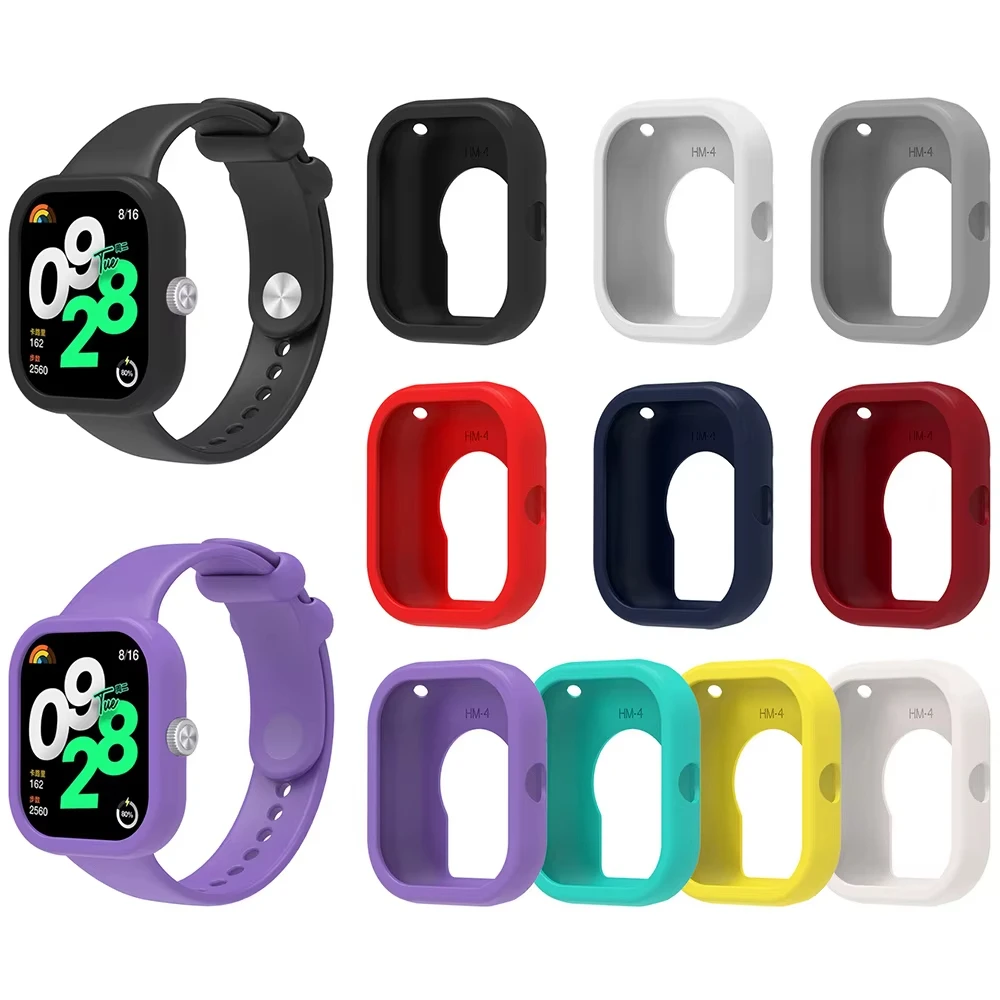 Soft and Light Silicone Watch Protector Case For Redmi Watch 5,Protective Shell Bumper Frame Cover For Redmi Watch 4 Accessories