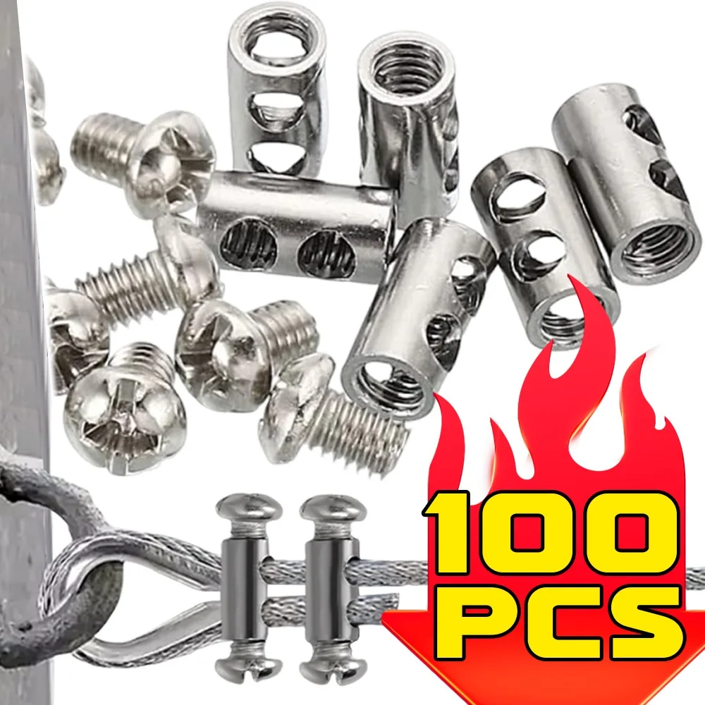 

Copper Wire Rope Gripper Adjustable Cable Clamp Fastener Locking Bolt for Motorcycle Throttle Brake Cable Stopper Part 1.5-2.5mm